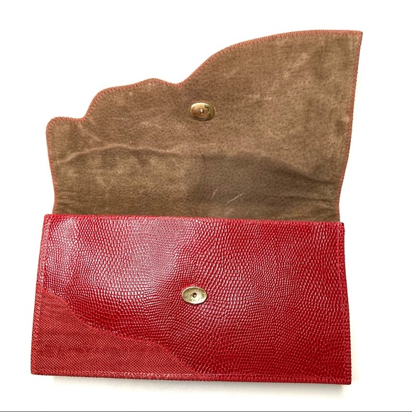 Vintage FURST & MOONEY Leather And Snakeskin Clutch Bag - Picture 3 of 16